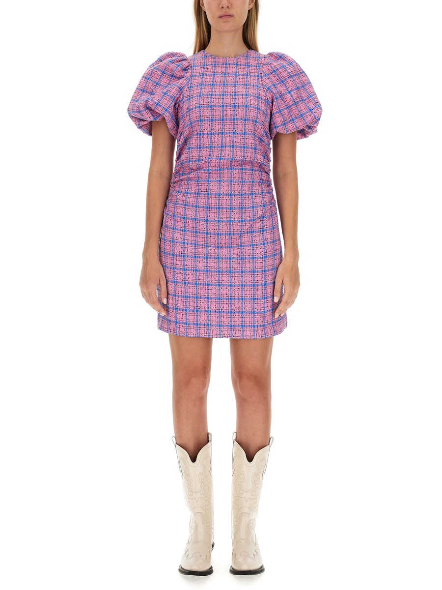 Ganni cotton clearance poplin mini dress