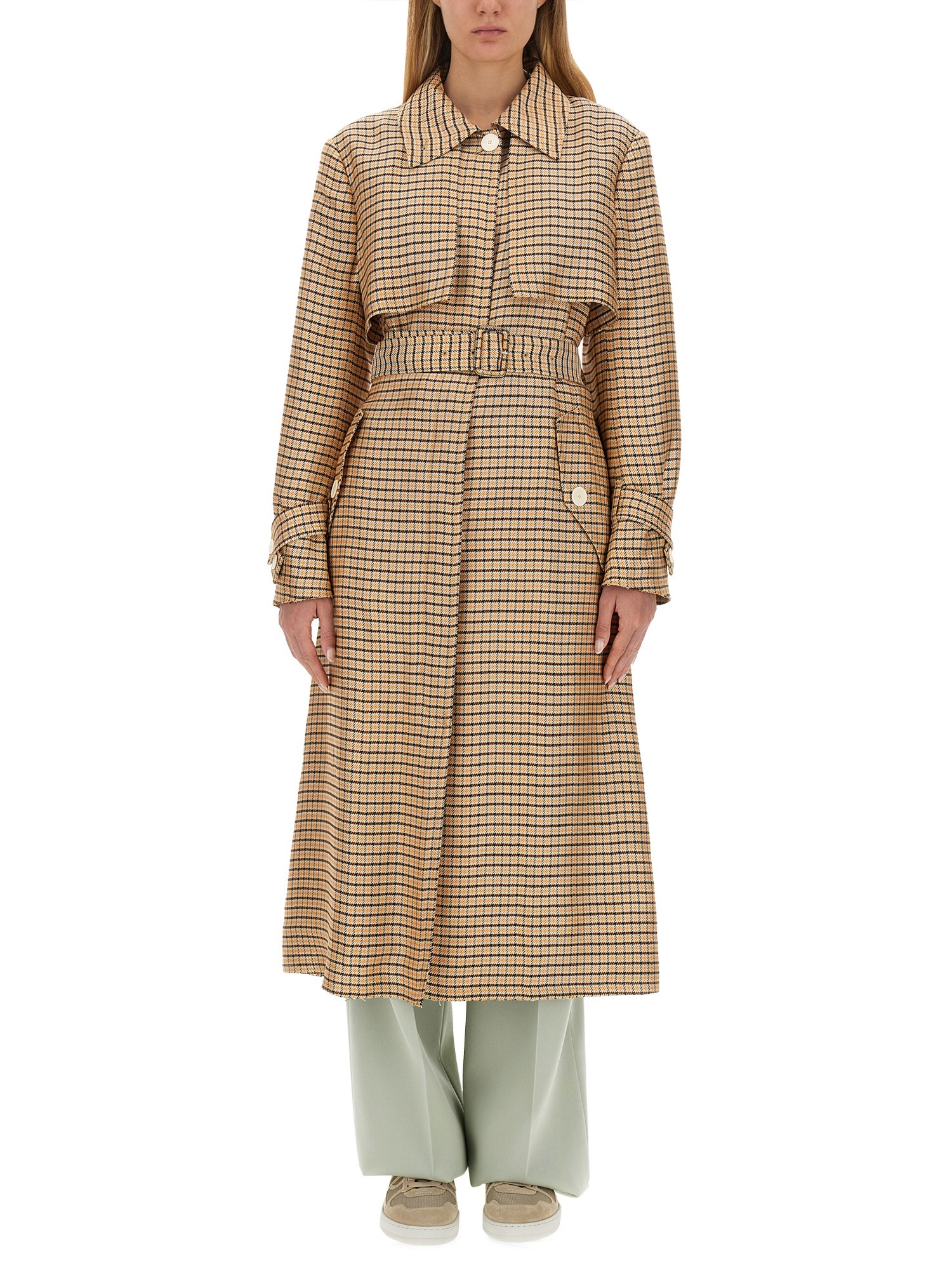 lanvin belted trench coat