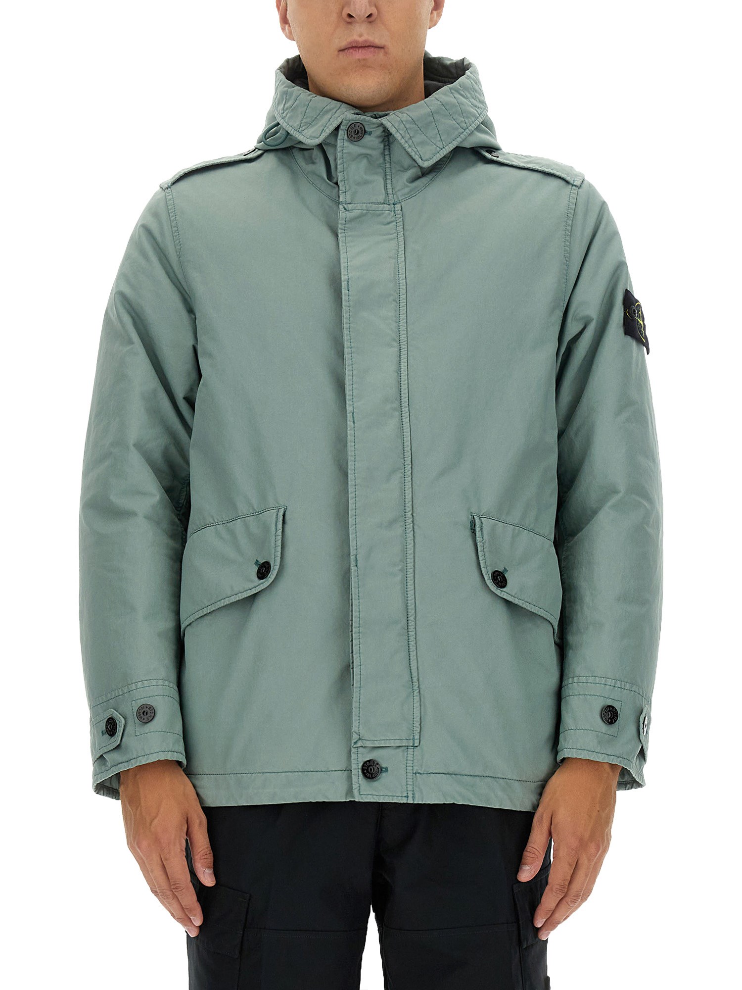 Stone Island Jacket With Logo In Multicolour