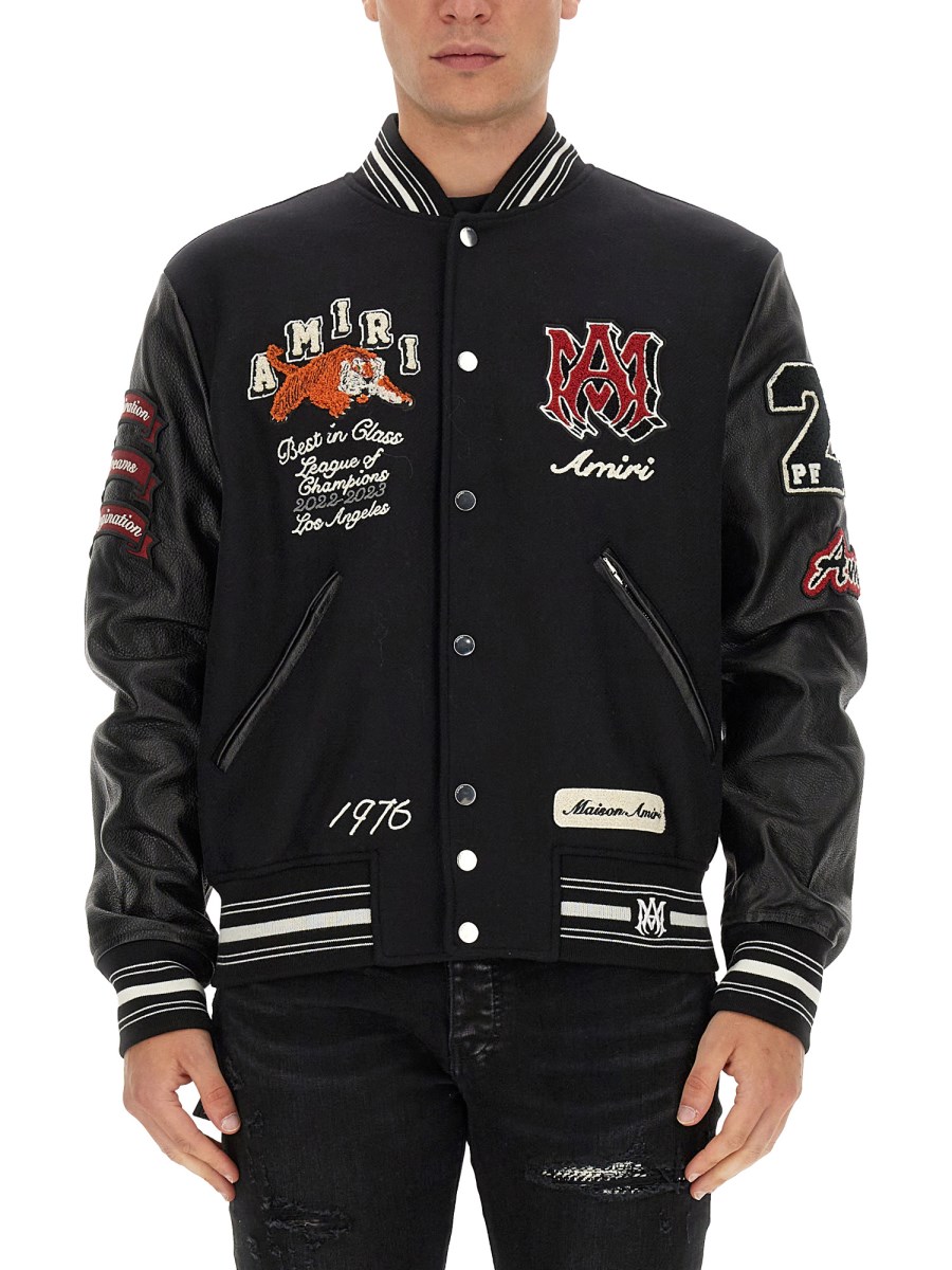 AMIRI - VINTAGE PATCH BOMBER JACKET - Eleonora Bonucci