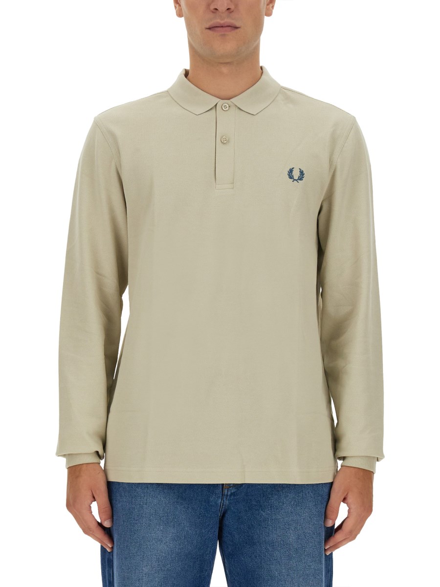 FRED PERRY POLO IN PIQUE DI COTONE CON RICAMO LOGO