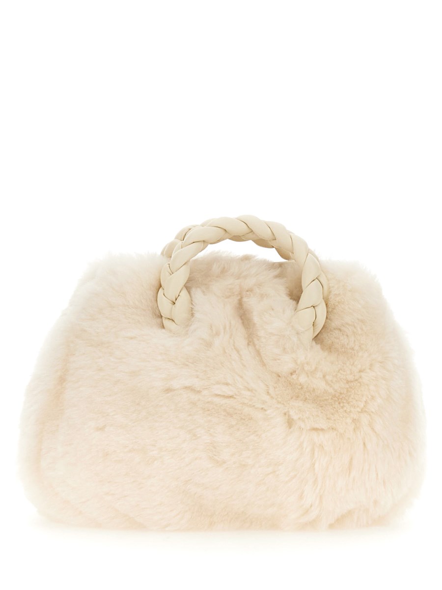 トートバッグ Hereu Bombon Long Hair Shearling Bag Hereu Bombon Long Hair Shearling Bag in Neutrals | THE LIST