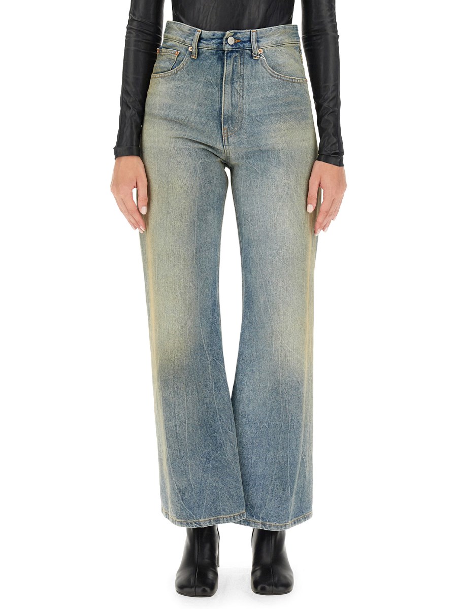 MM6 MAISON MARGIELA - FLARED JEANS USURED WASH - Eleonora Bonucci