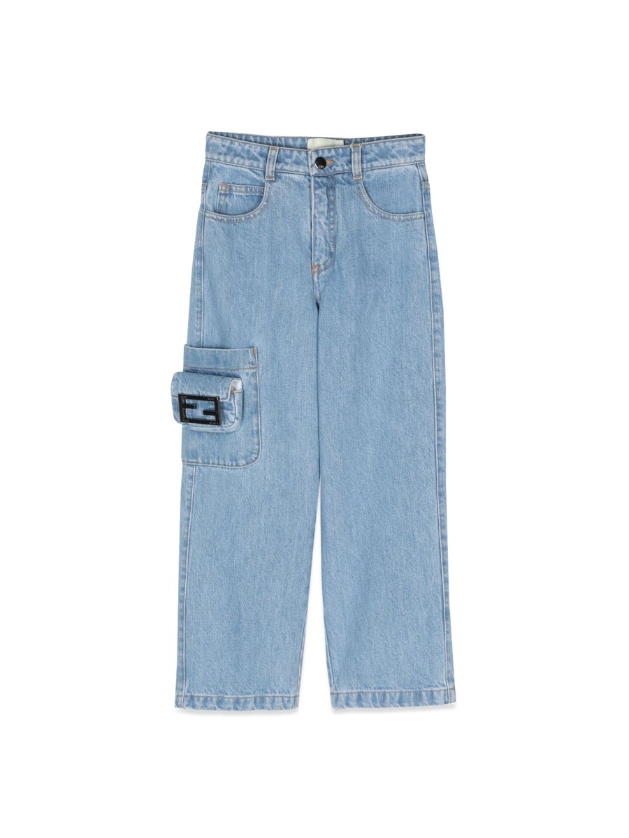 pantalone denim largo