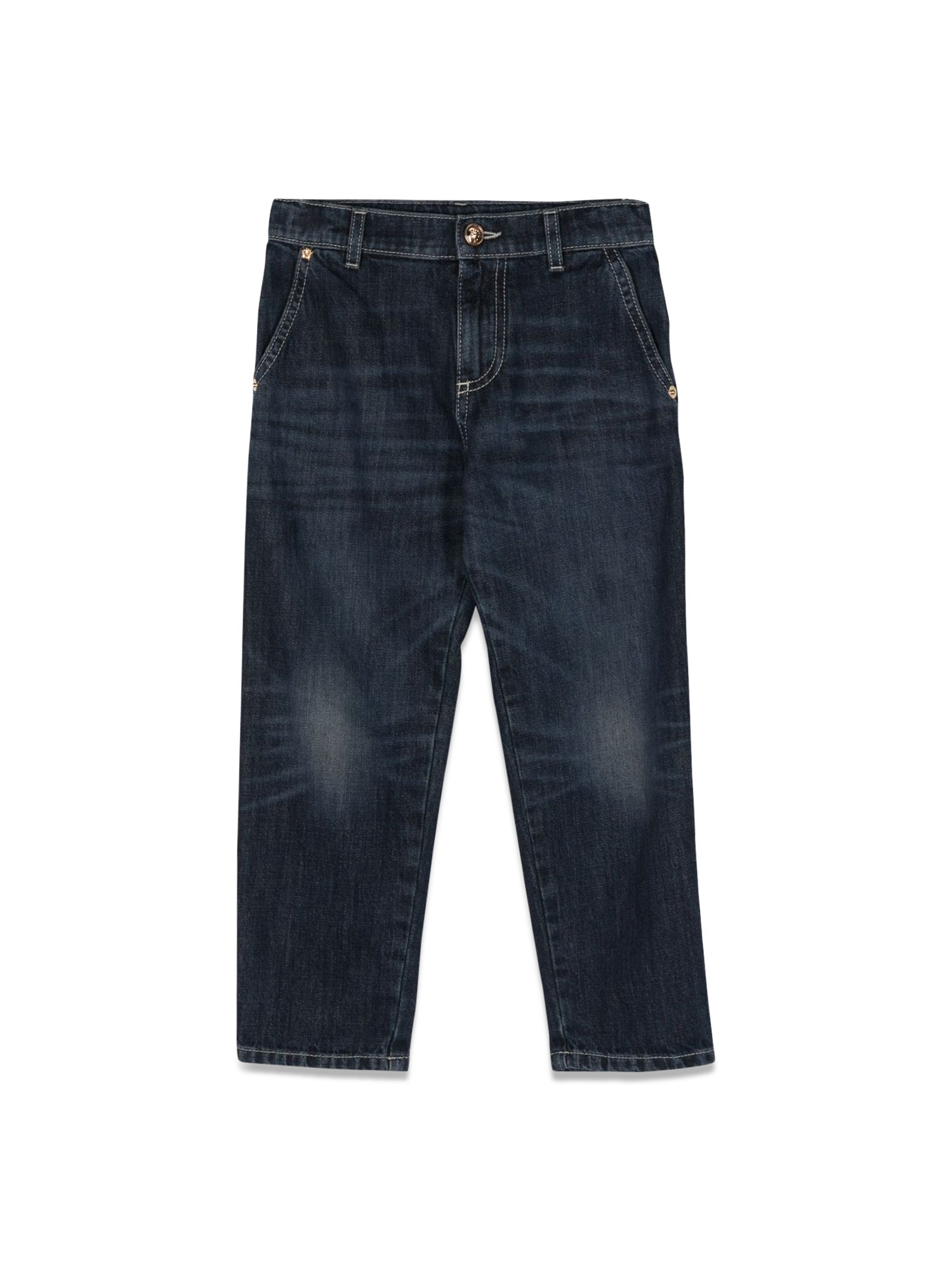 versace jeans with embroidered logo