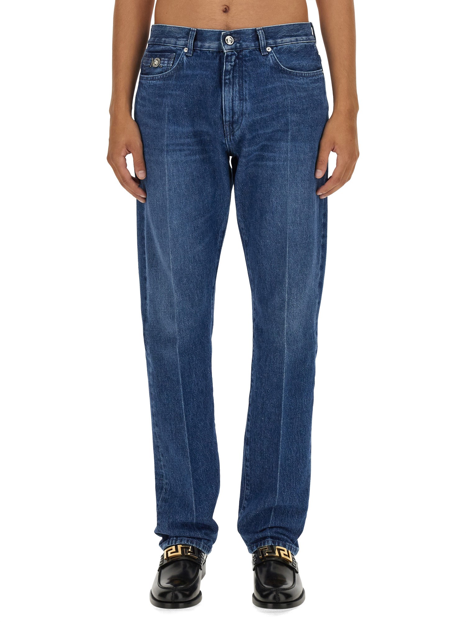 Versace Slim Fit Jeans In Denim