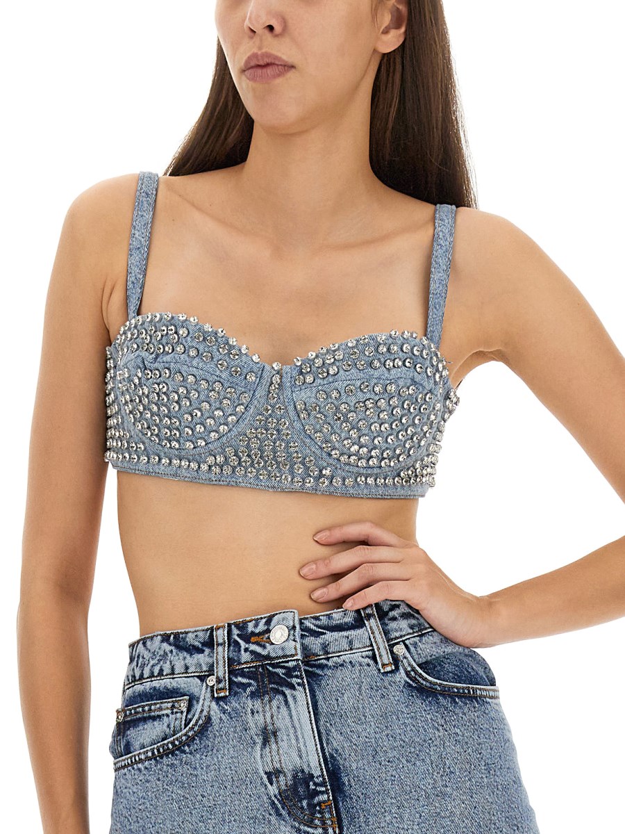 a&m rhinestone bralette h&m moschino