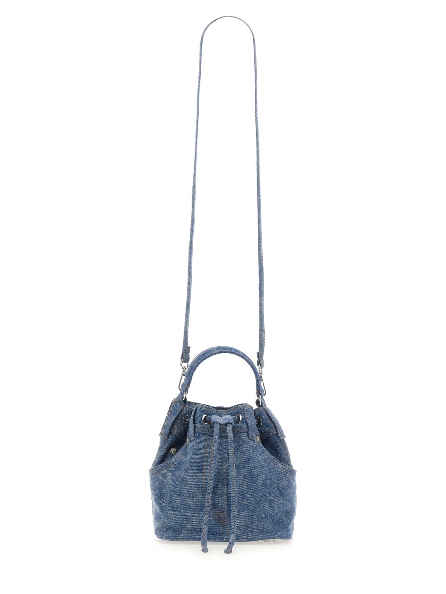 Denim discount bucket bag