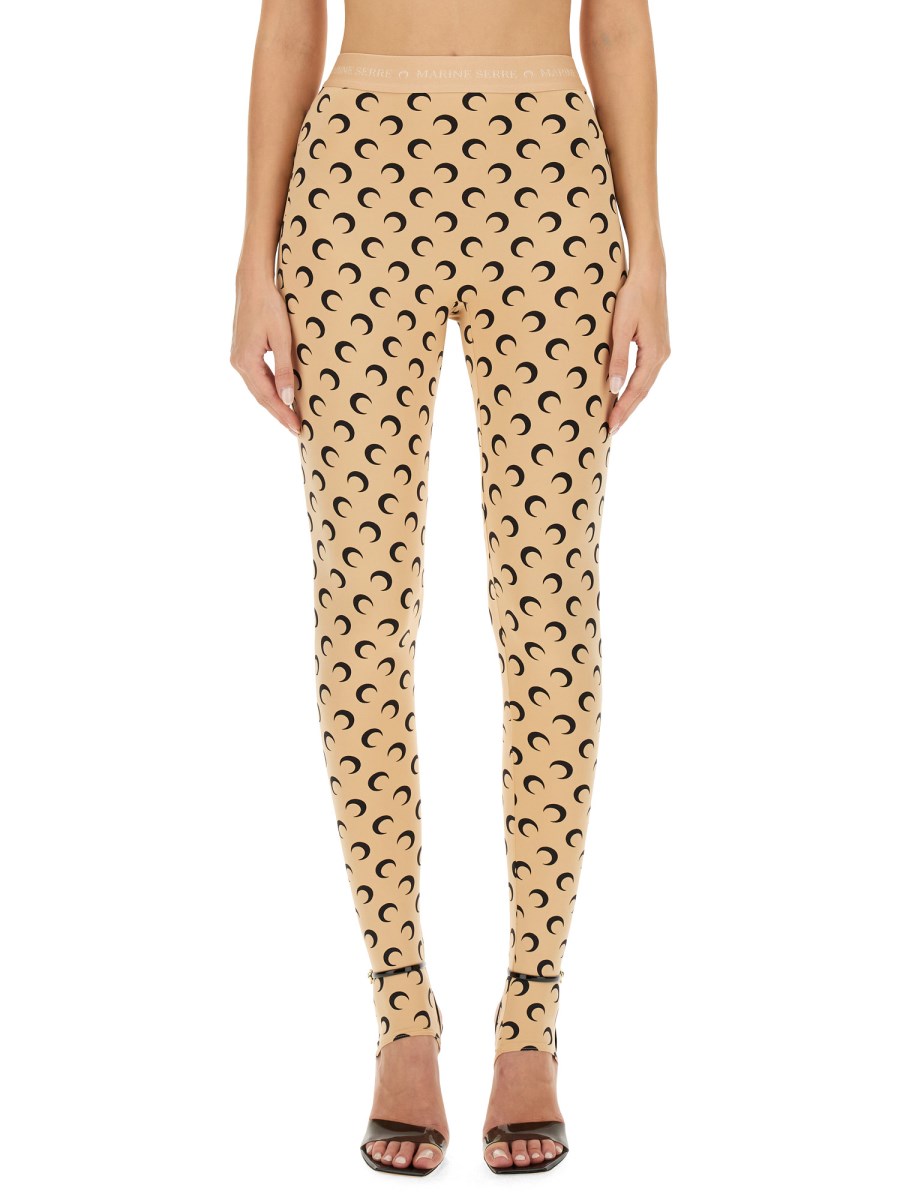 MARINE SERRE - ALL OVER MOON JERSEY LEGGINGS - Eleonora Bonucci