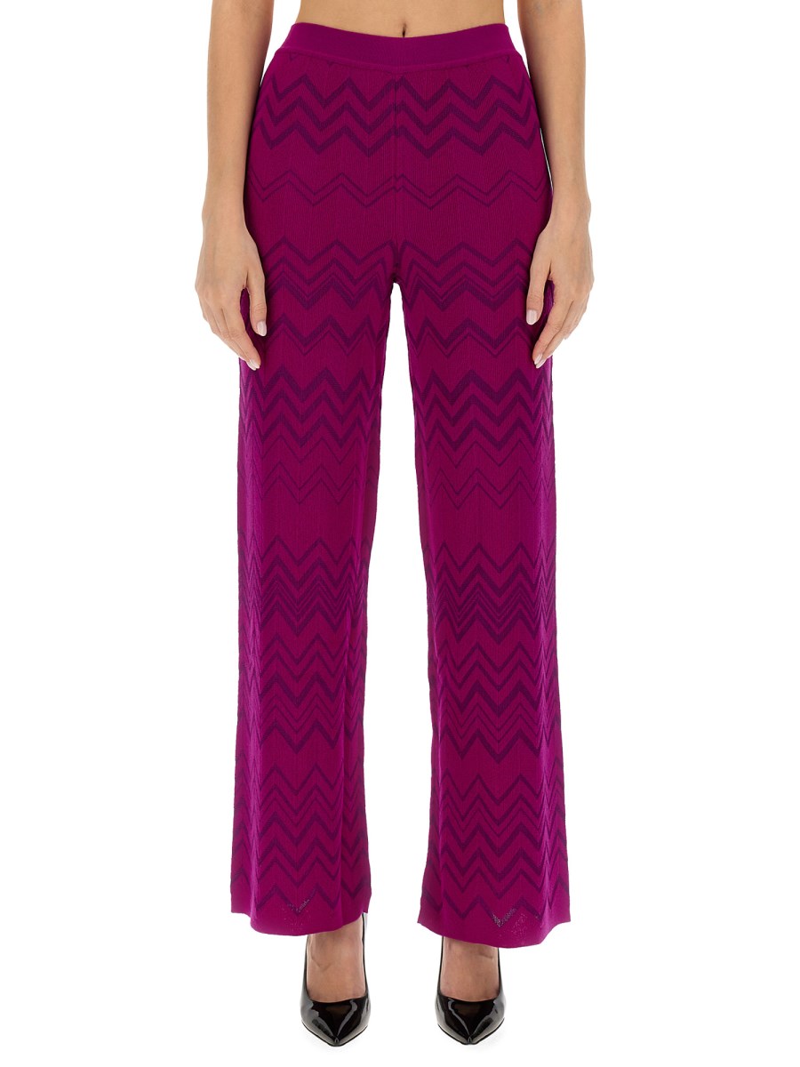 MISSONI PANTALONE IN MISTO LANA A ZIG ZAG