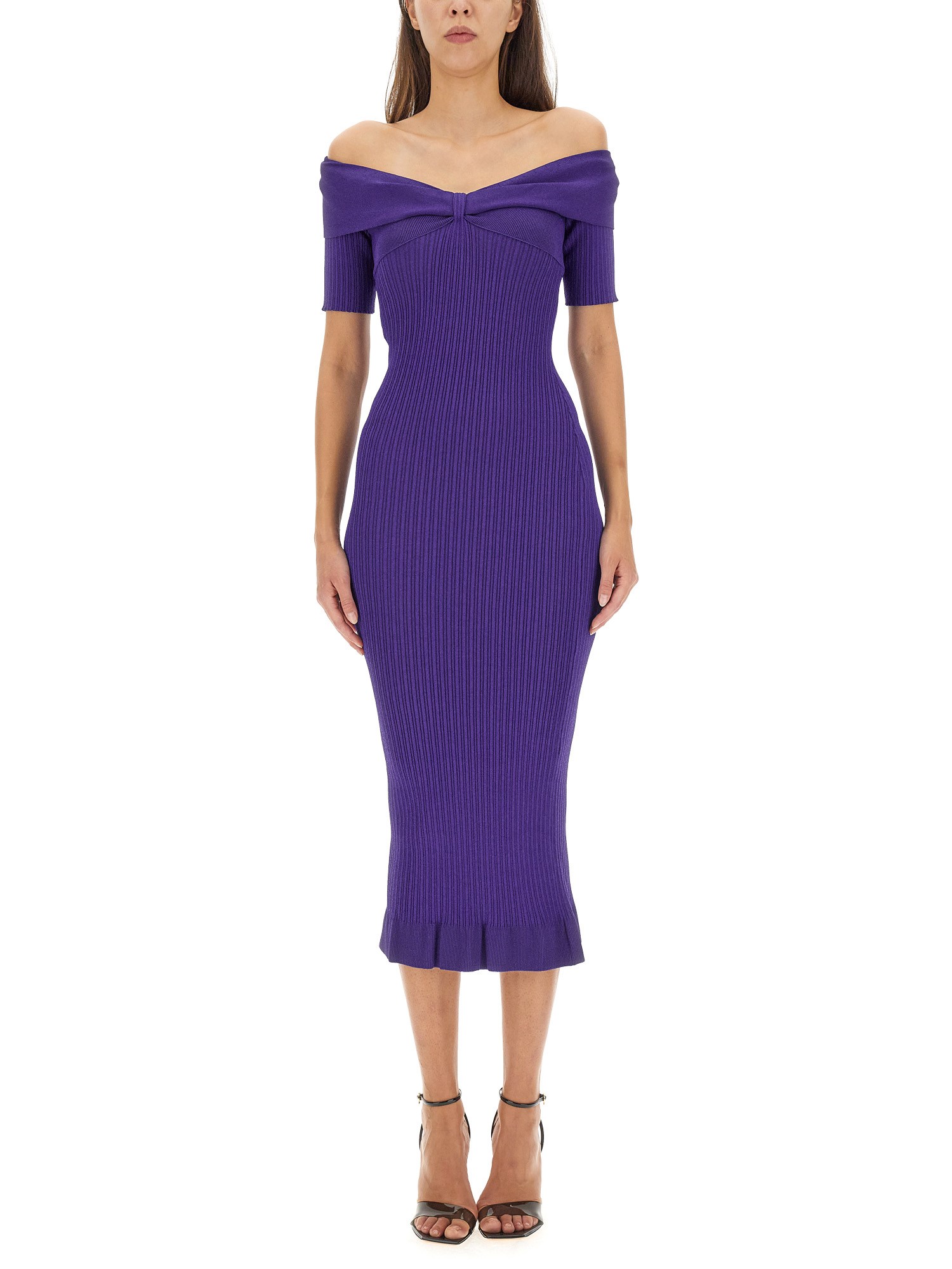 PHILOSOPHY DI LORENZO SERAFINI OFF-THE-SHOULDER DRESS