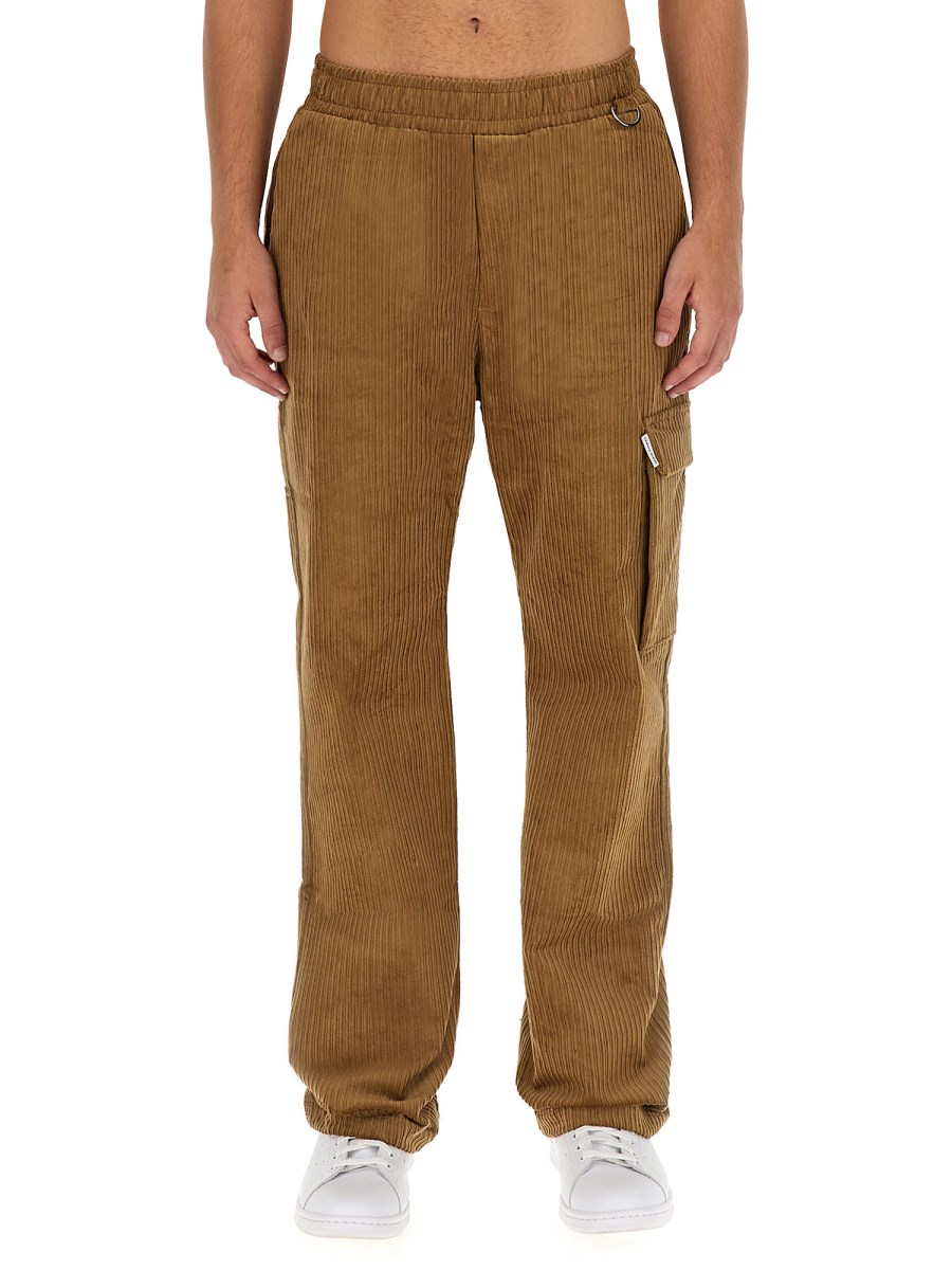 Velvet Corduroy Cargo Pants in brown