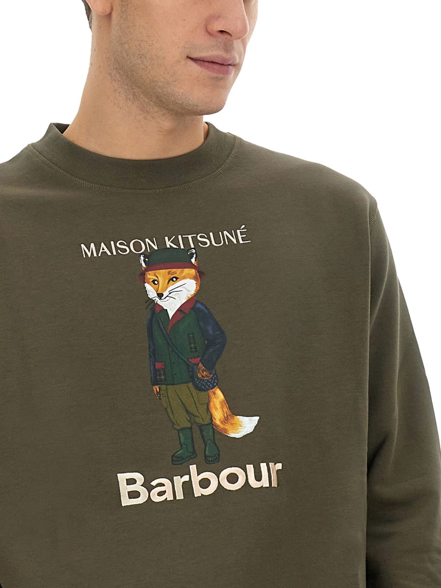 MAISON KITSUNÉ X BARBOUR - BEAUFORT FOX PRINT COTTON MAISON KITSUNÉ X BARBOUR - BEAUFORT FOX PRINT COTTON
