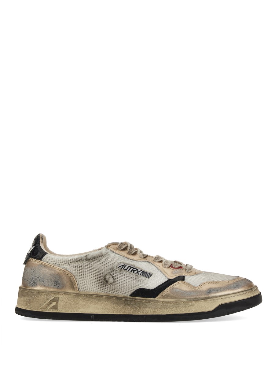 AUTRY - SUPER VINTAGE LEATHER SNEAKER WITH LOGO - Eleonora Bonucci