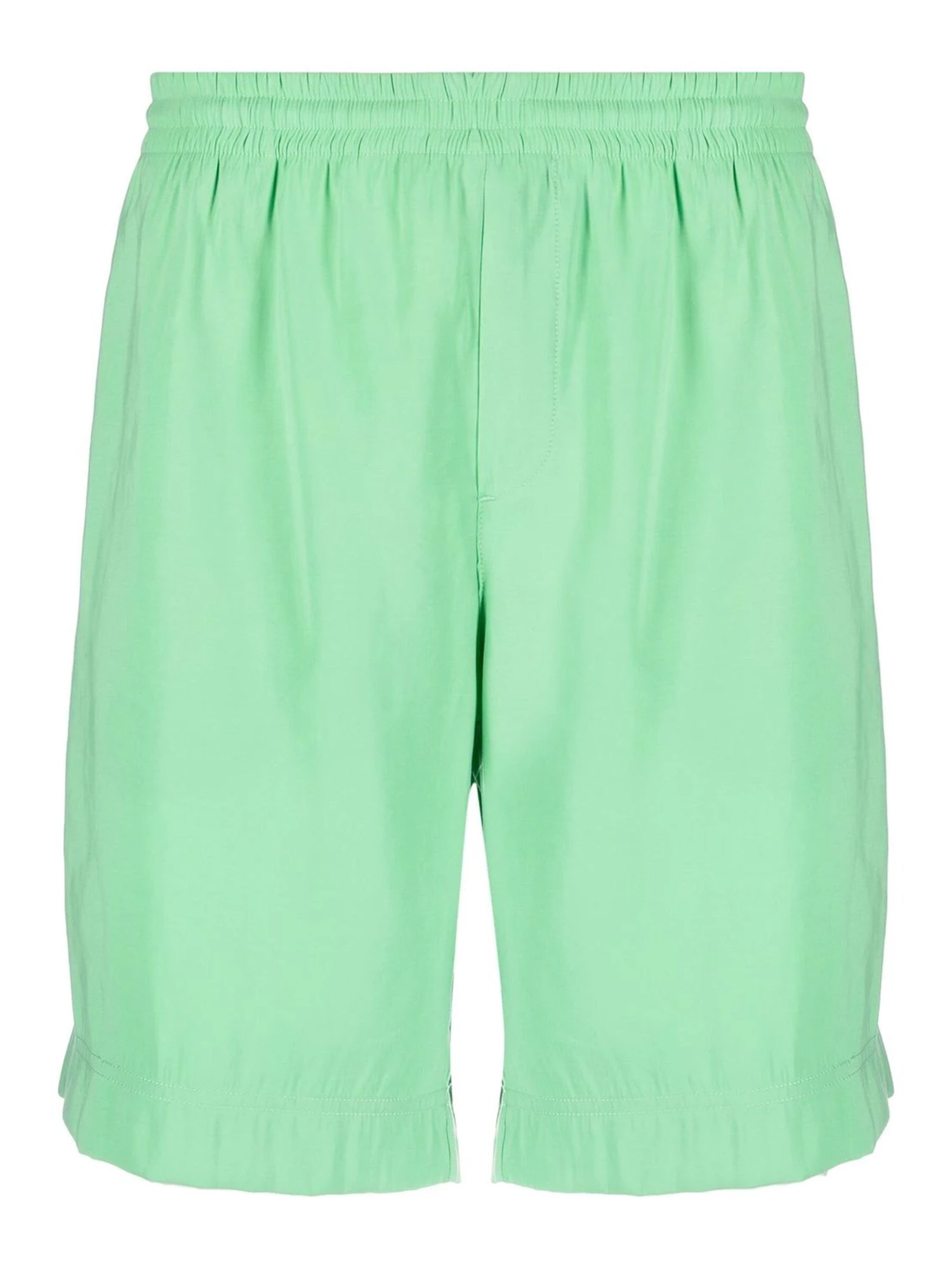 Shop Msgm Bermuda With Logo In Green