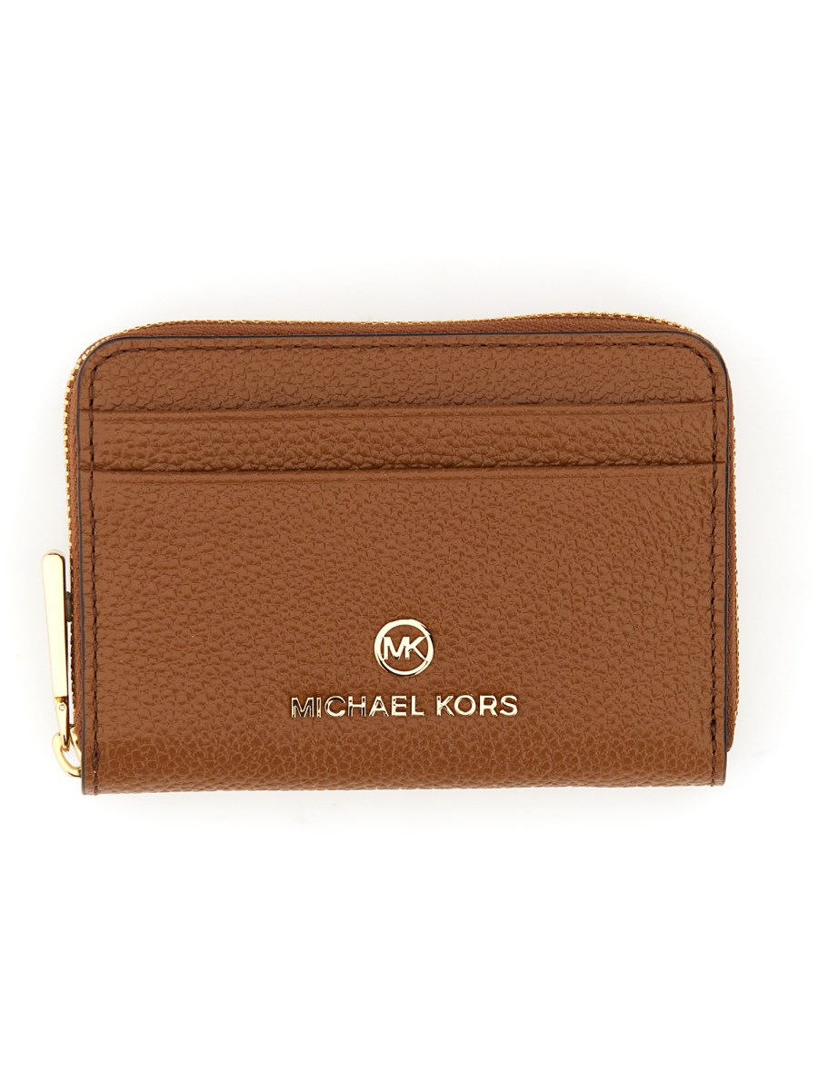 MICHAEL BY MICHAEL KORS PORTAFOGLIO JET SET CHARM IN PELLE MARTELLATA CON ZIP