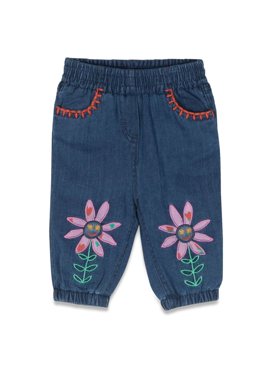 jeans con fiori