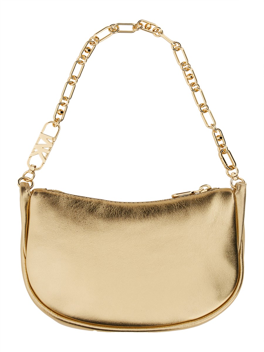 White michael kors sale purse with gold chain