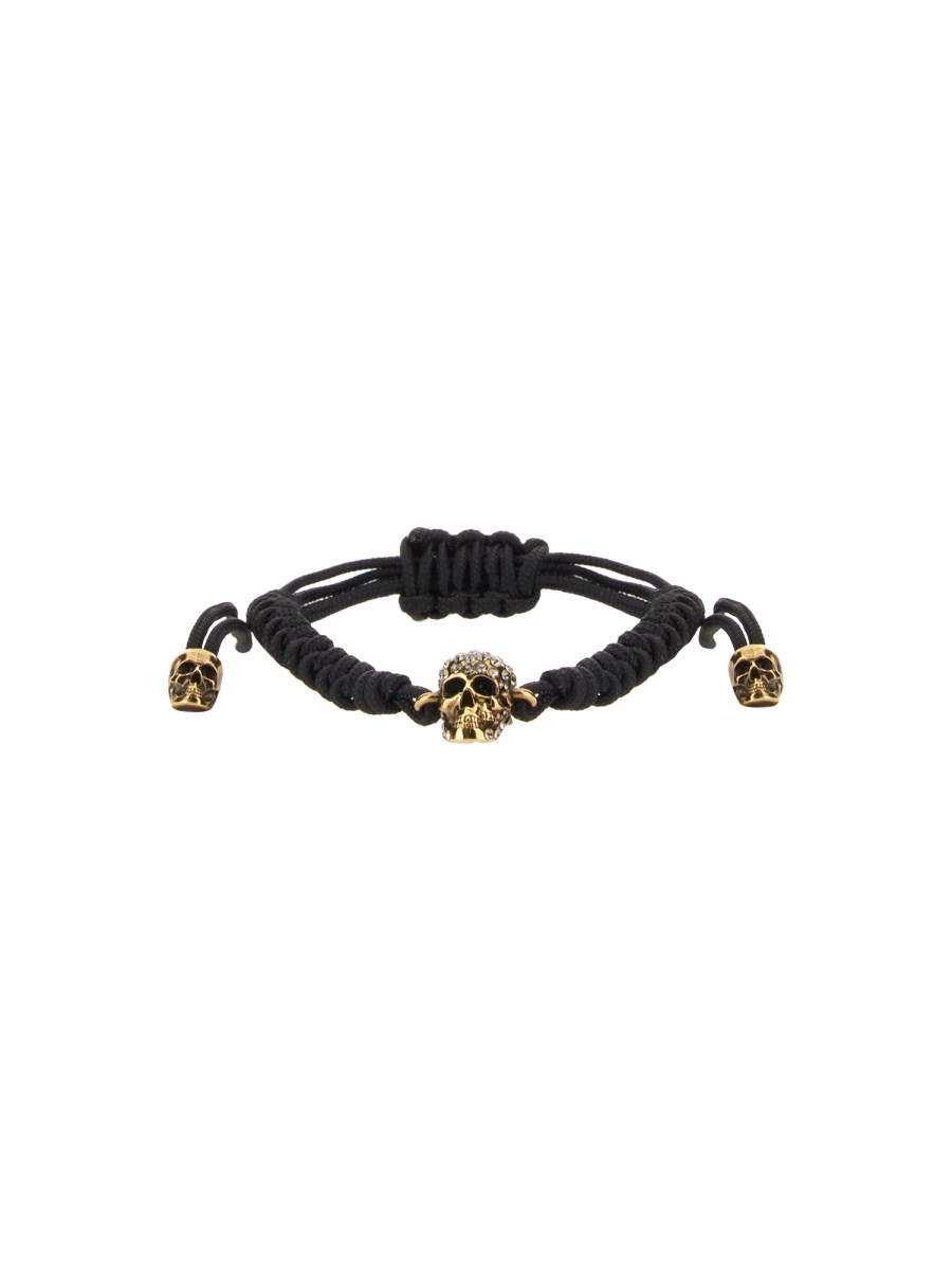 Alexander mcqueen deals black skull bracelet