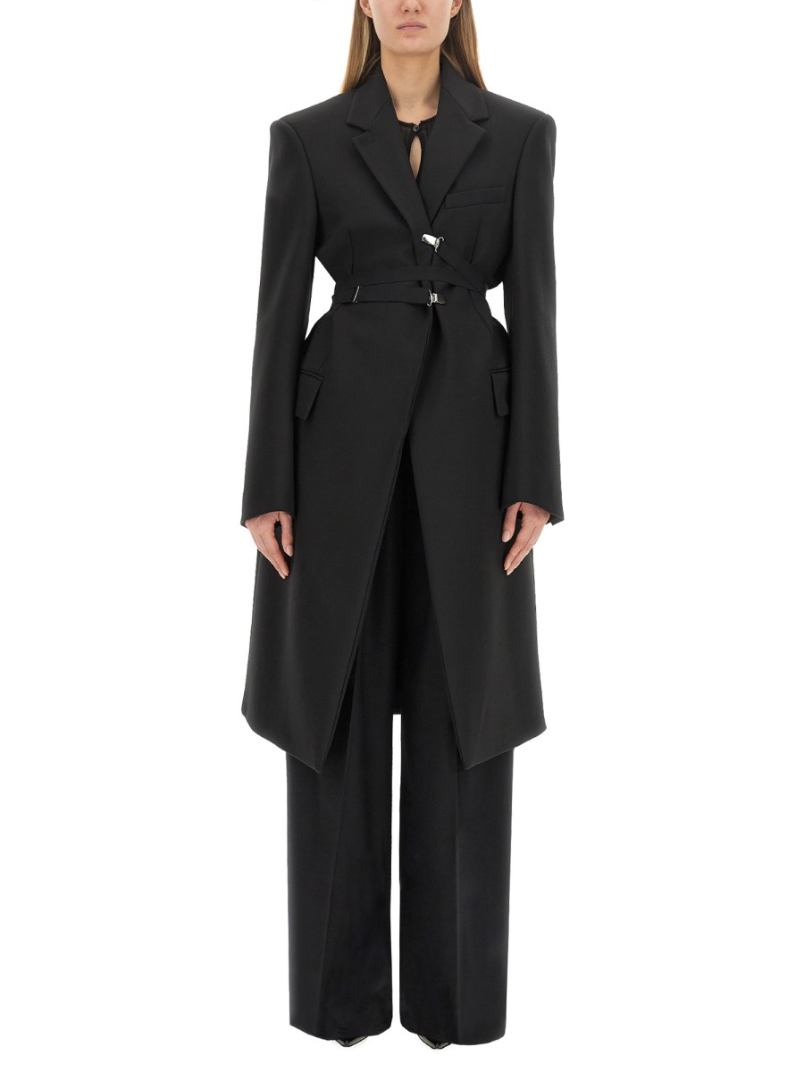 SPORTMAX CAPPOTTO ASSIRO CON CINTURA ELASTICA