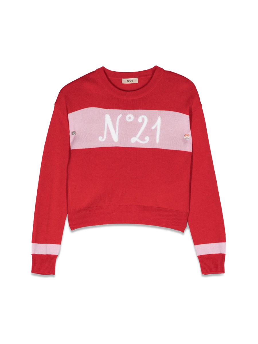 N°21 pull girocollo logo