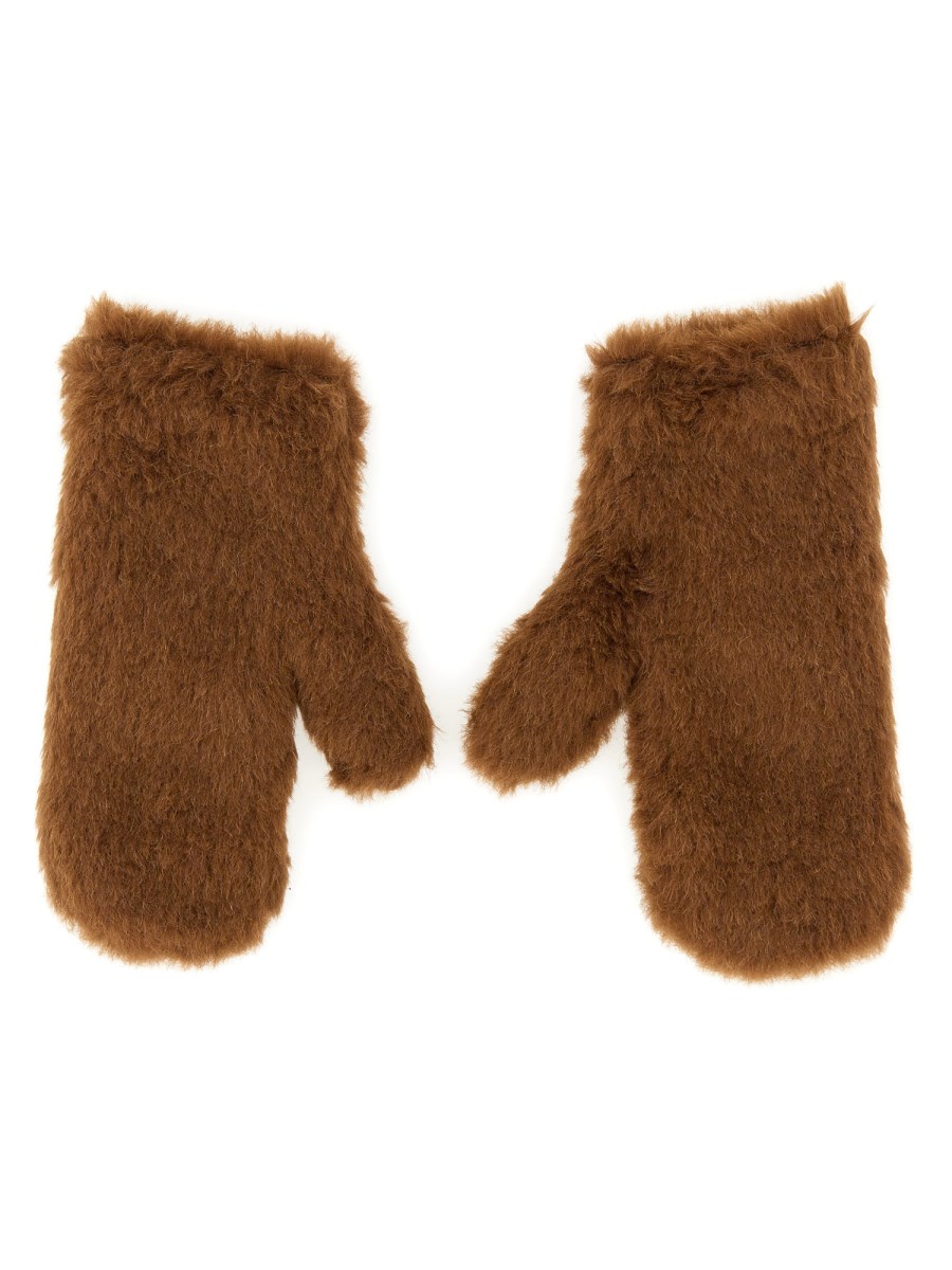MaxMara OMBRATO TEDDY MITTEN GLOVES ベージュ Max Mara Off-White Ombrato Mittens Max Mara