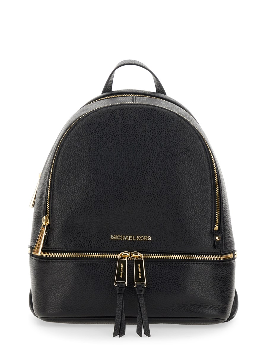 Michael kors rhea 2024 small leather backpack