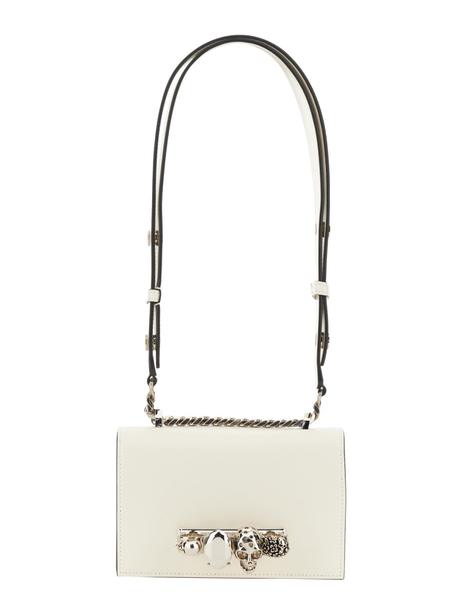 ALEXANDER McQUEEN BORSA MINI JEWELLED SATCHEL IN PELLE