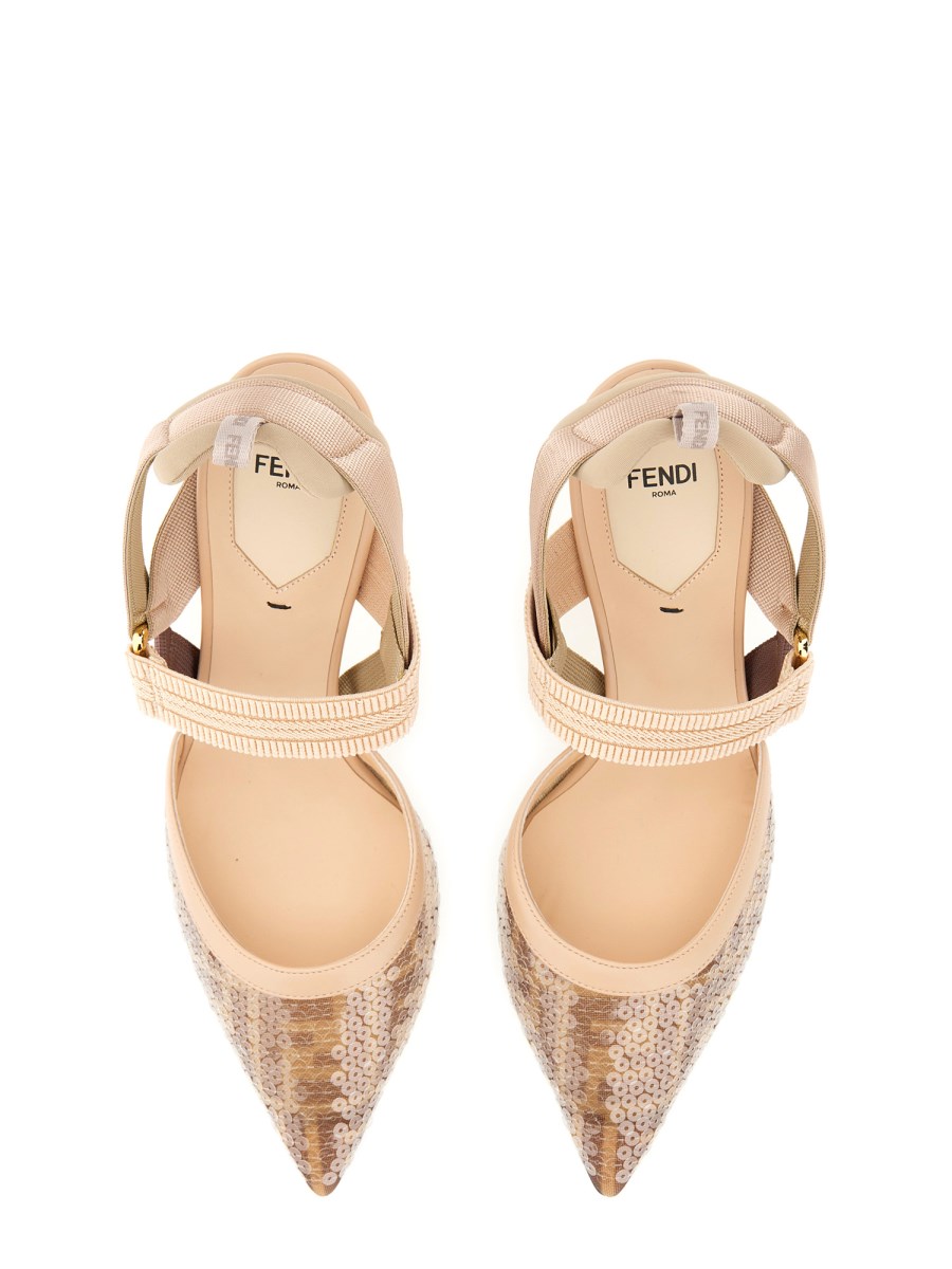 Fendi mesh discount slingback