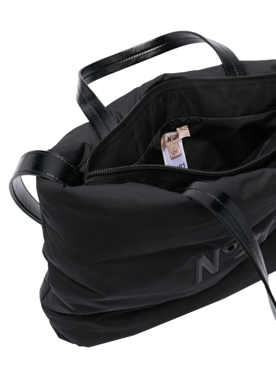 BORSA IN NYLON CON LOGO
