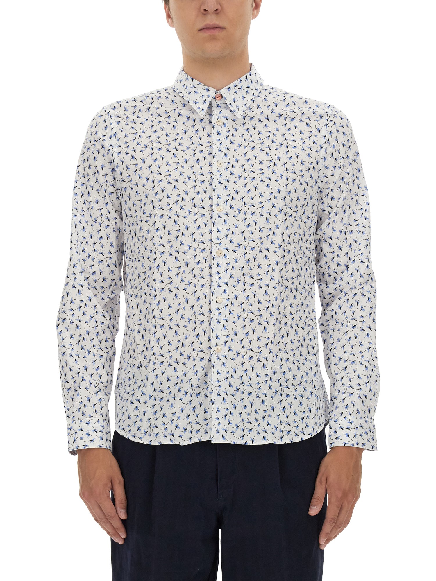 Ps By Paul Smith Printed Shirt In White