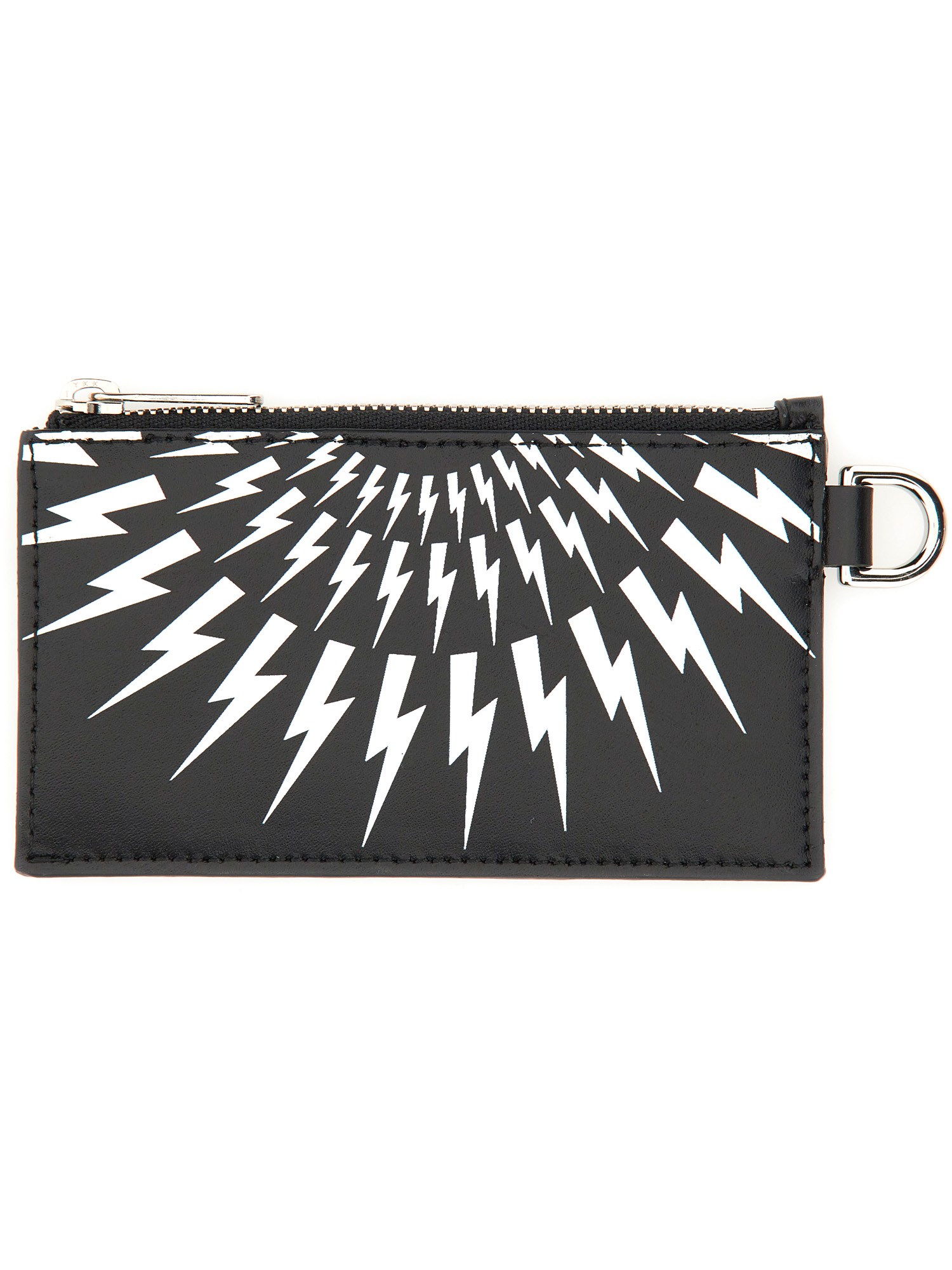 Shop Neil Barrett Card Holder With Strap In Black