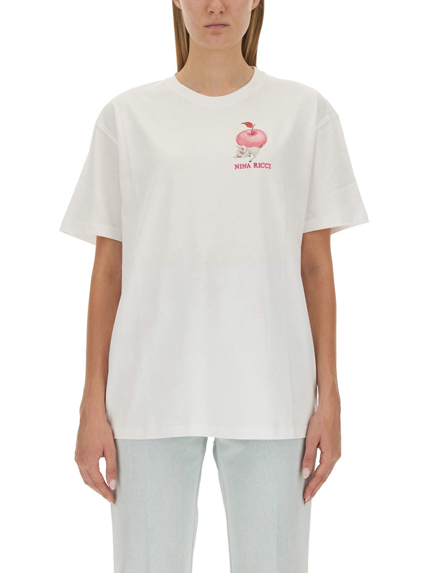 Nina Ricci Innocent Apple T-shirt In White