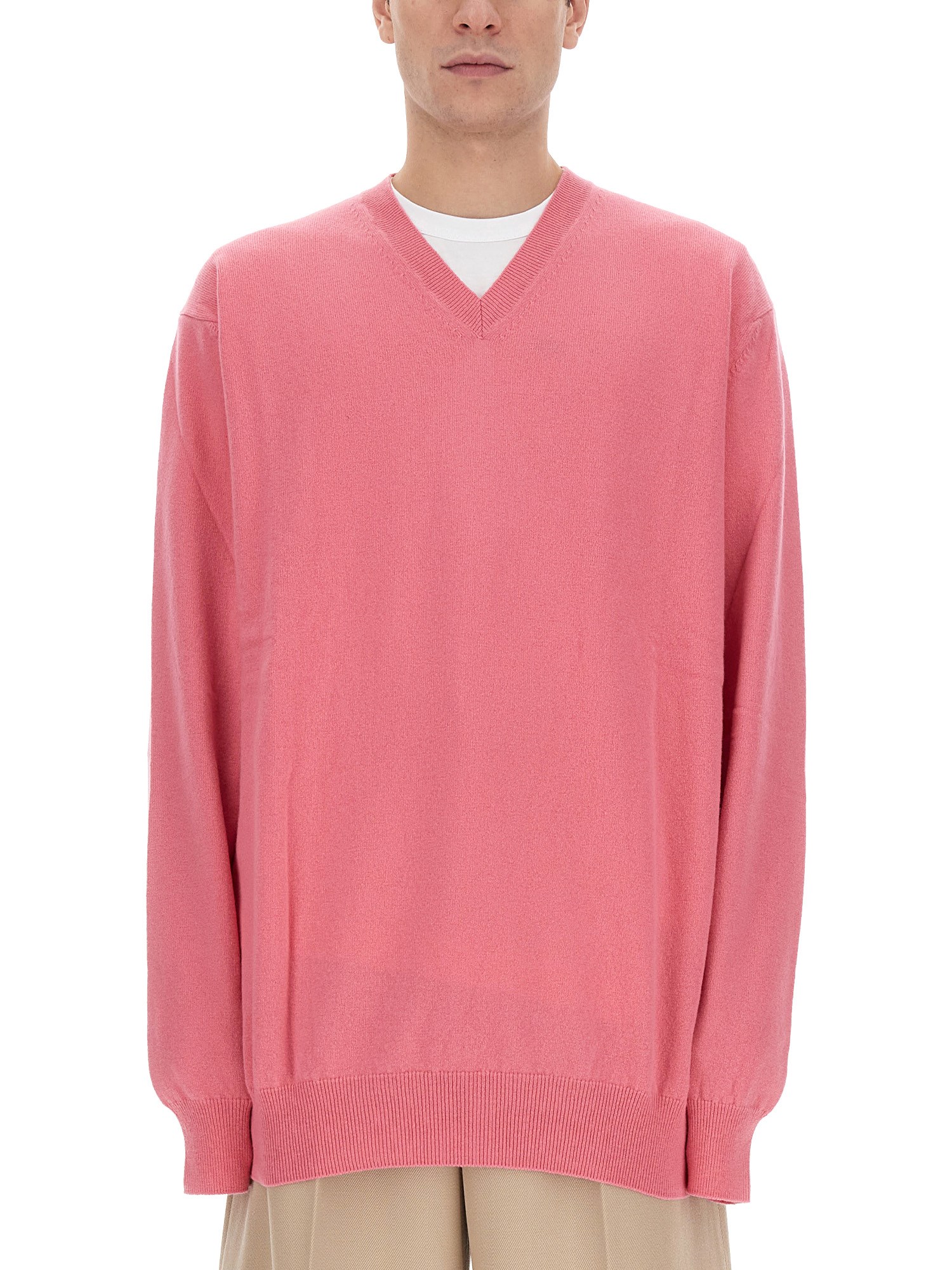 Shop Comme Des Garçons Shirt Wool Jersey. In Pink