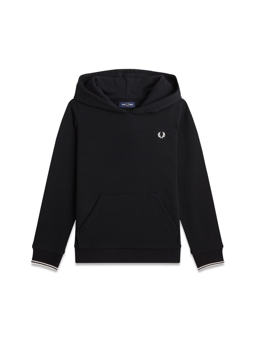 tipped hooded sweatshirt