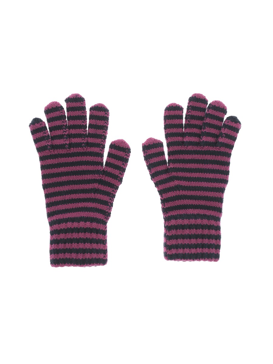 funny friens striped knitted gloves