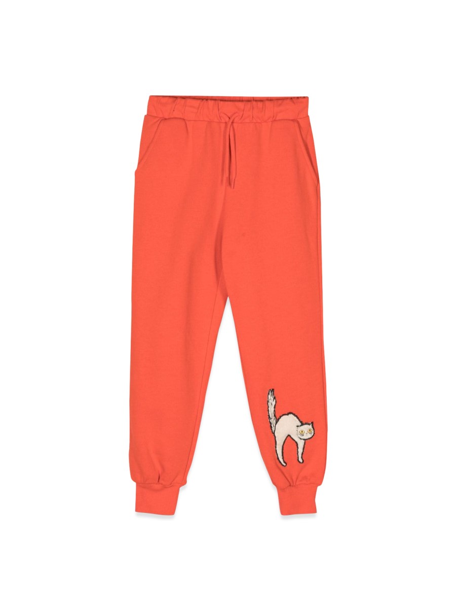 MINI RODINI angry cat application sweatpants