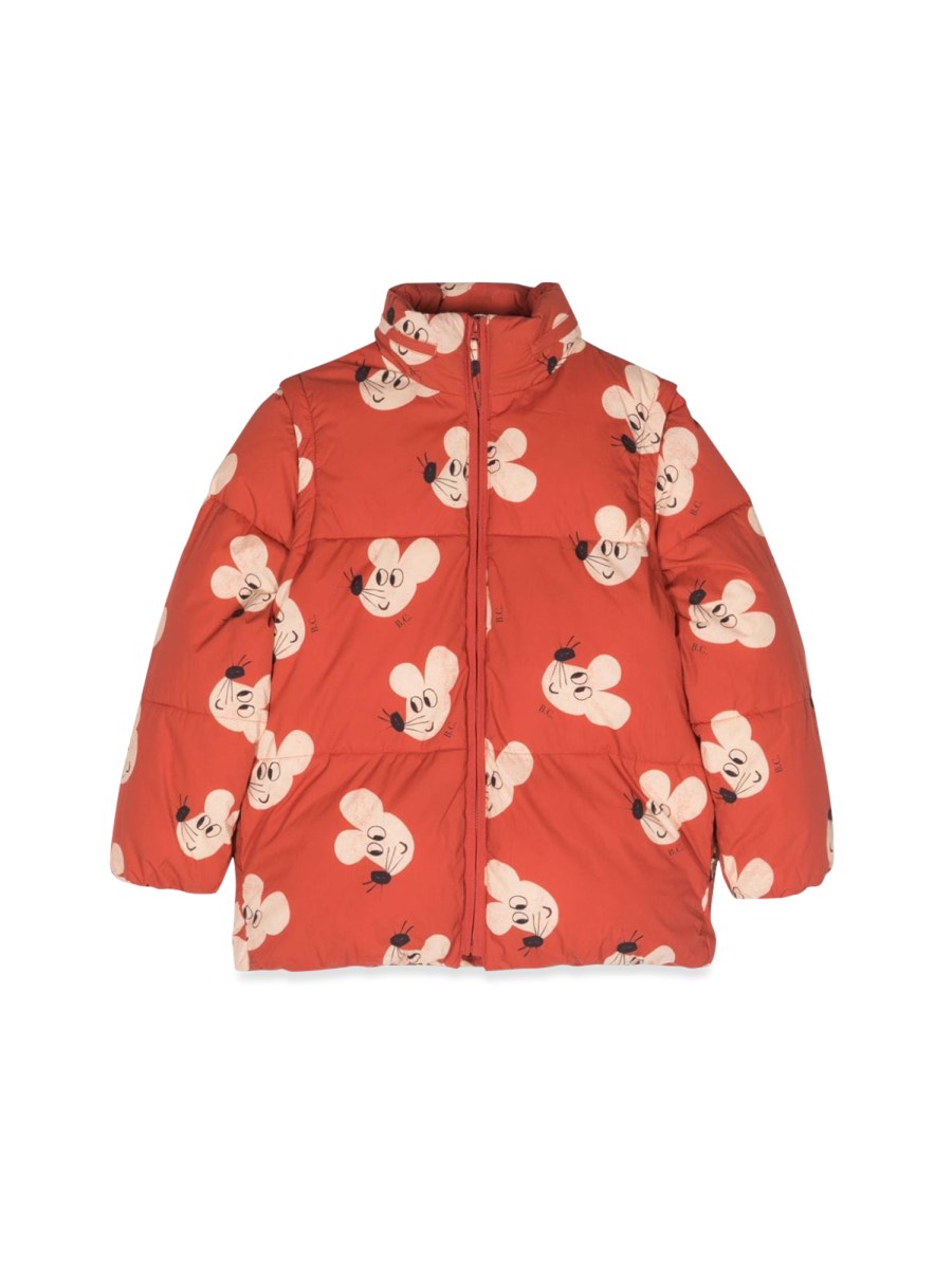 mouse allover padded anorak