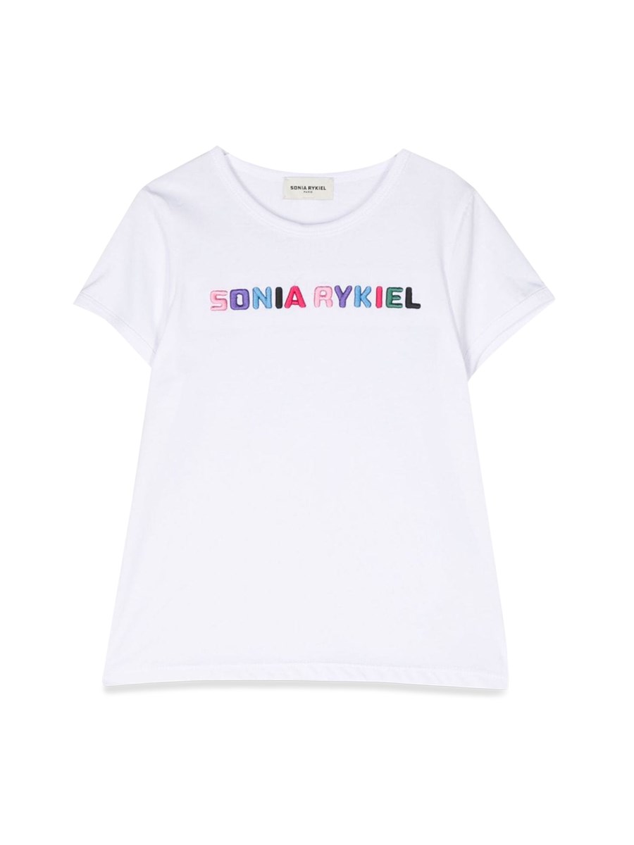 SONIA RYKIEL t-shirt logo profili a contrasto