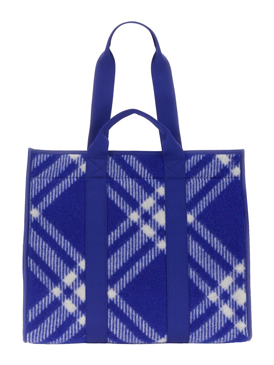 BURBERRY CHECK WOOL SHOPPER BAG Eleonora Bonucci