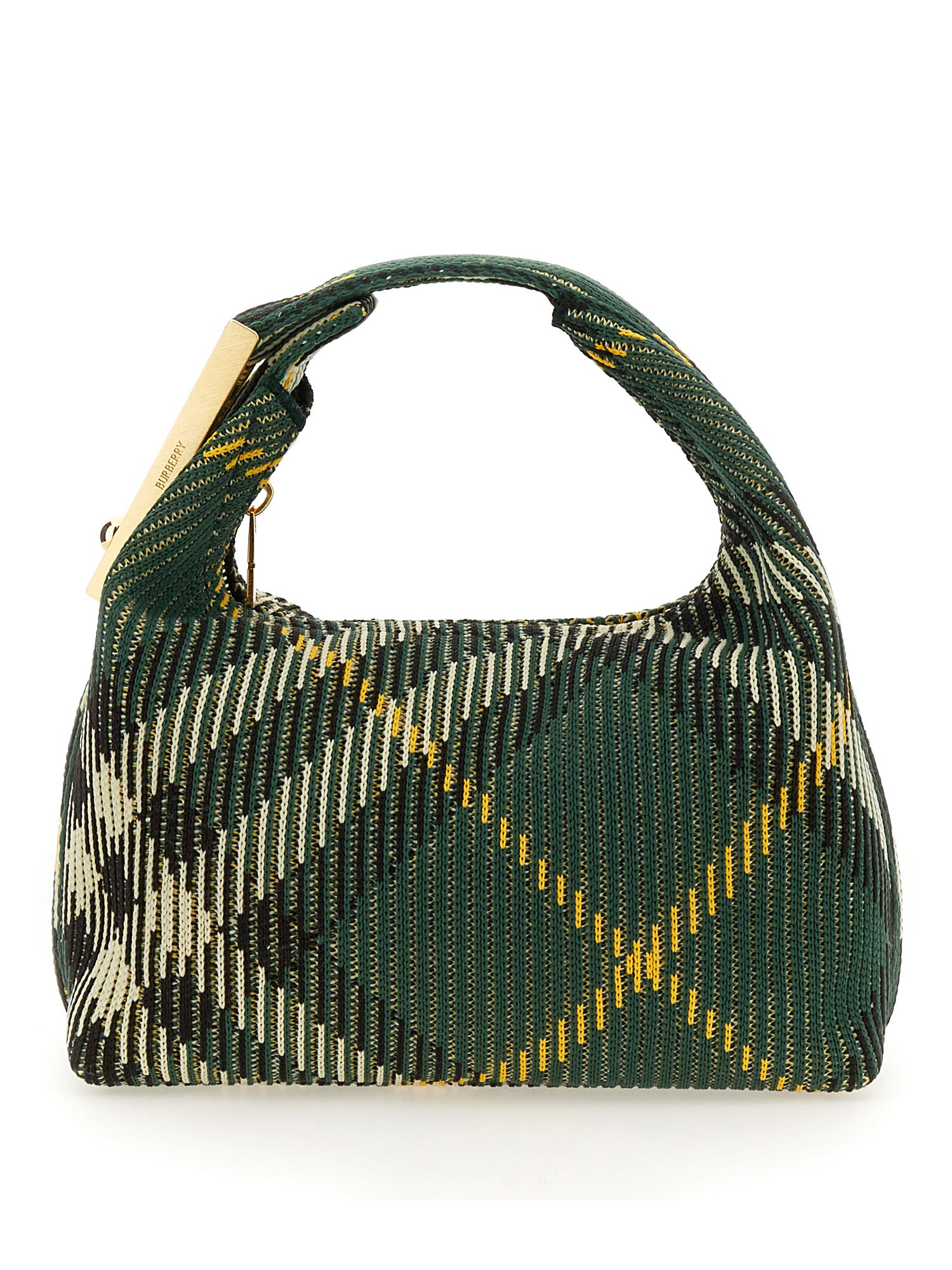 Shop Burberry Mini "peg" Bag In Green