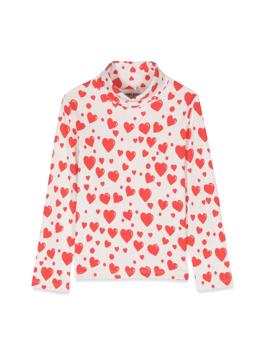 MINI RODINI heart aop ls tee