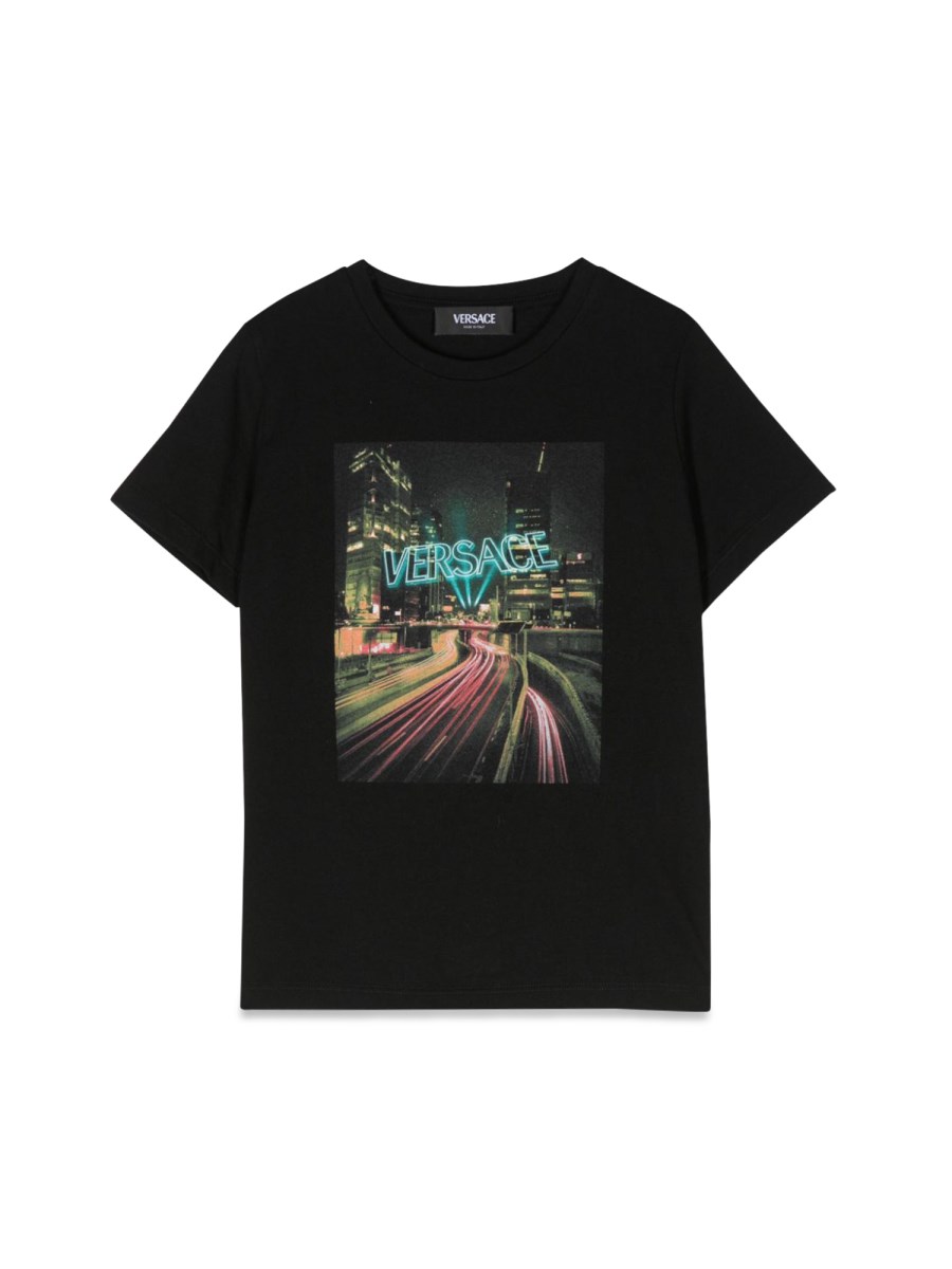 VERSACE t-shirt jersey versace blinding lights print