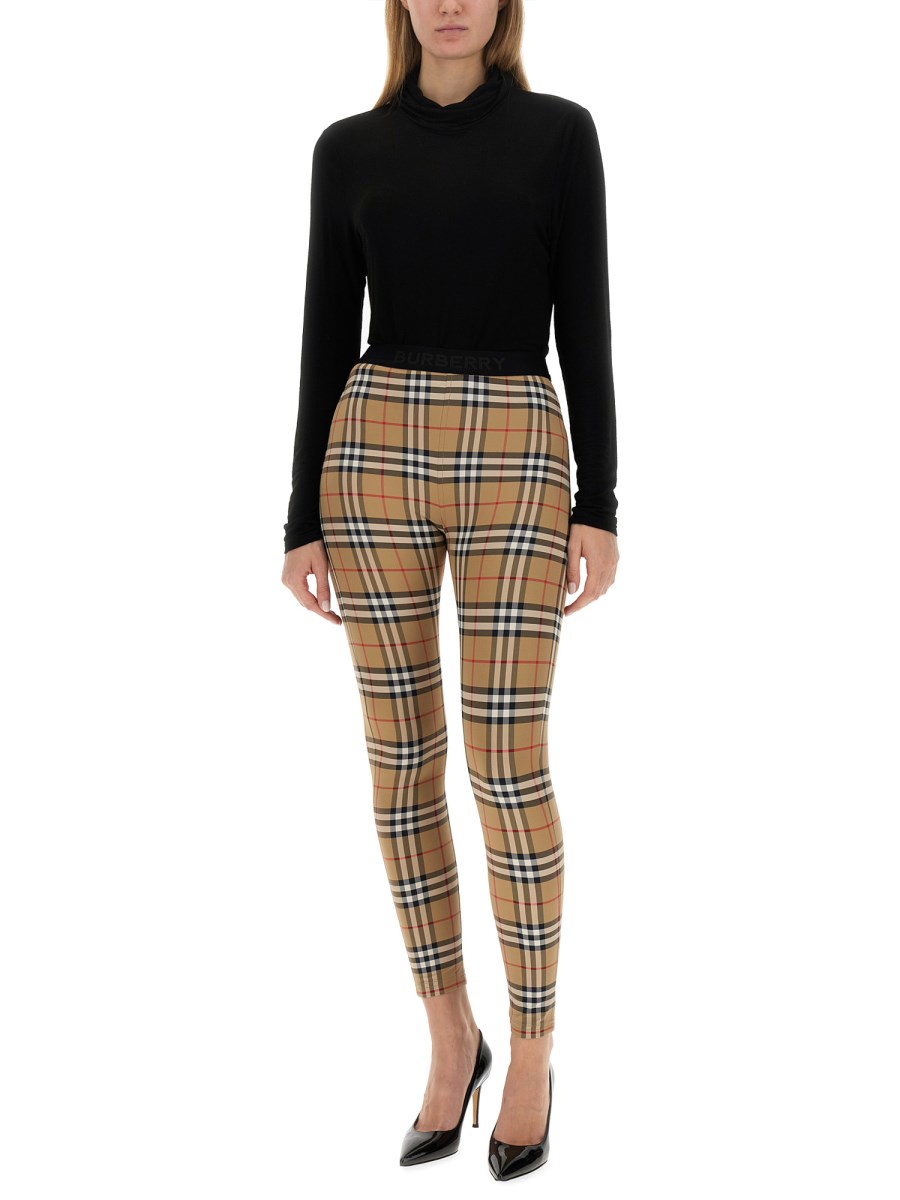 Burberry: Beige Vintage Check Belvoir Leggings