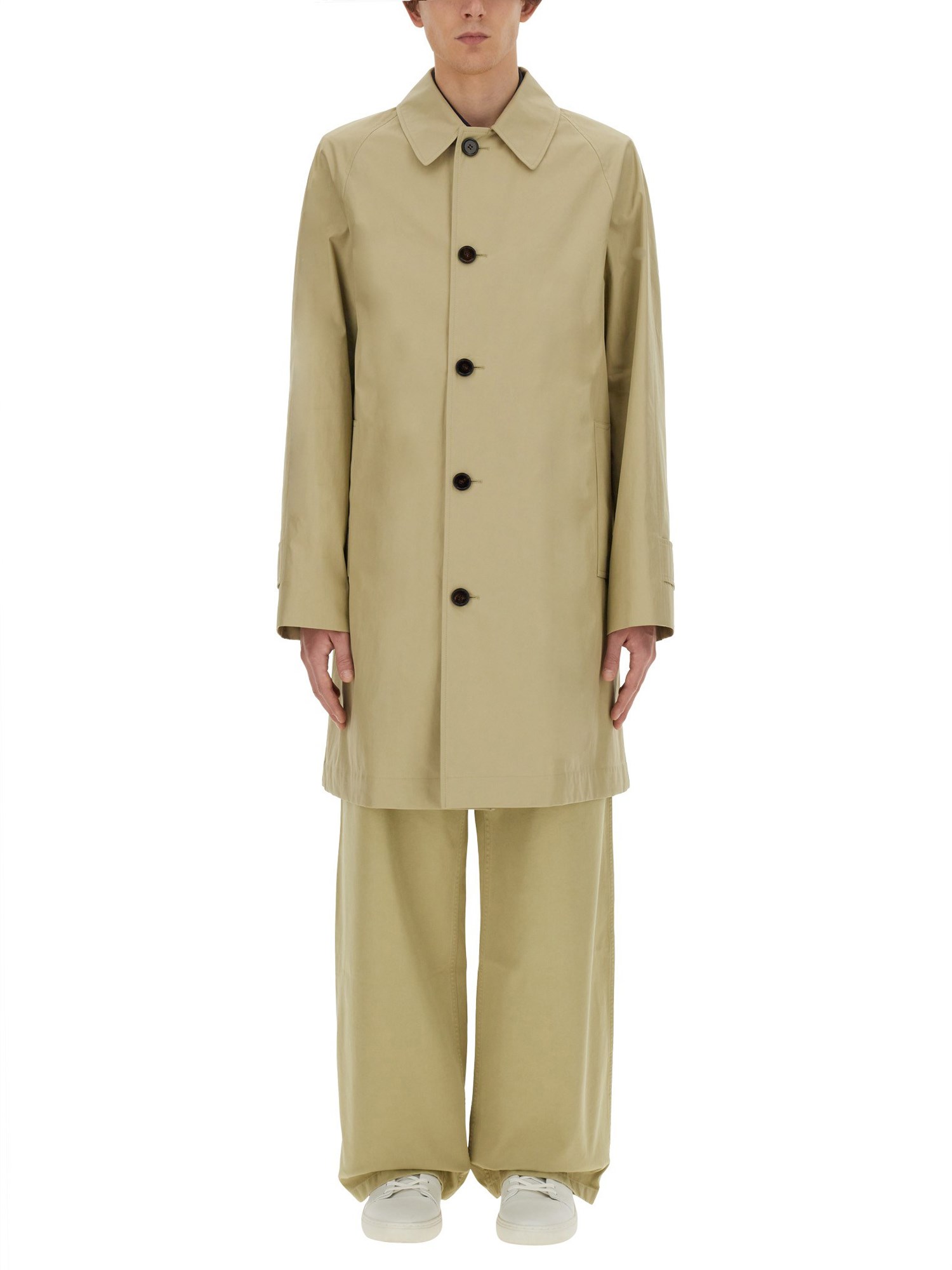 Burberry Cotton Trench Coat In Multi
