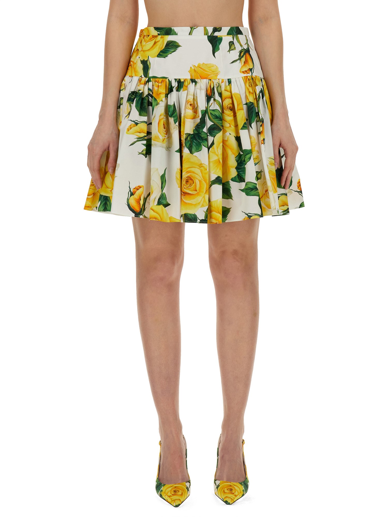 dolce & gabbana short skirt with flower print