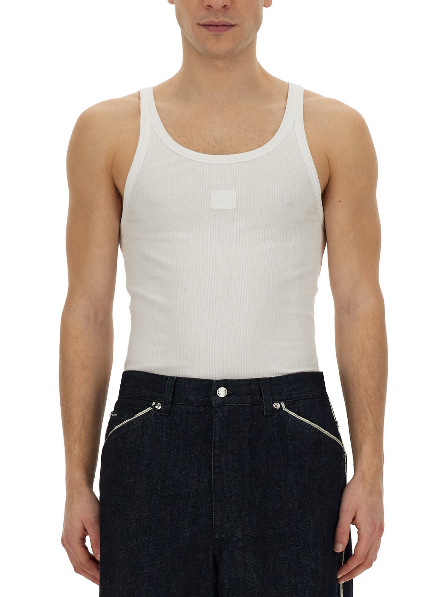 dolce & gabbana ribbed tank top