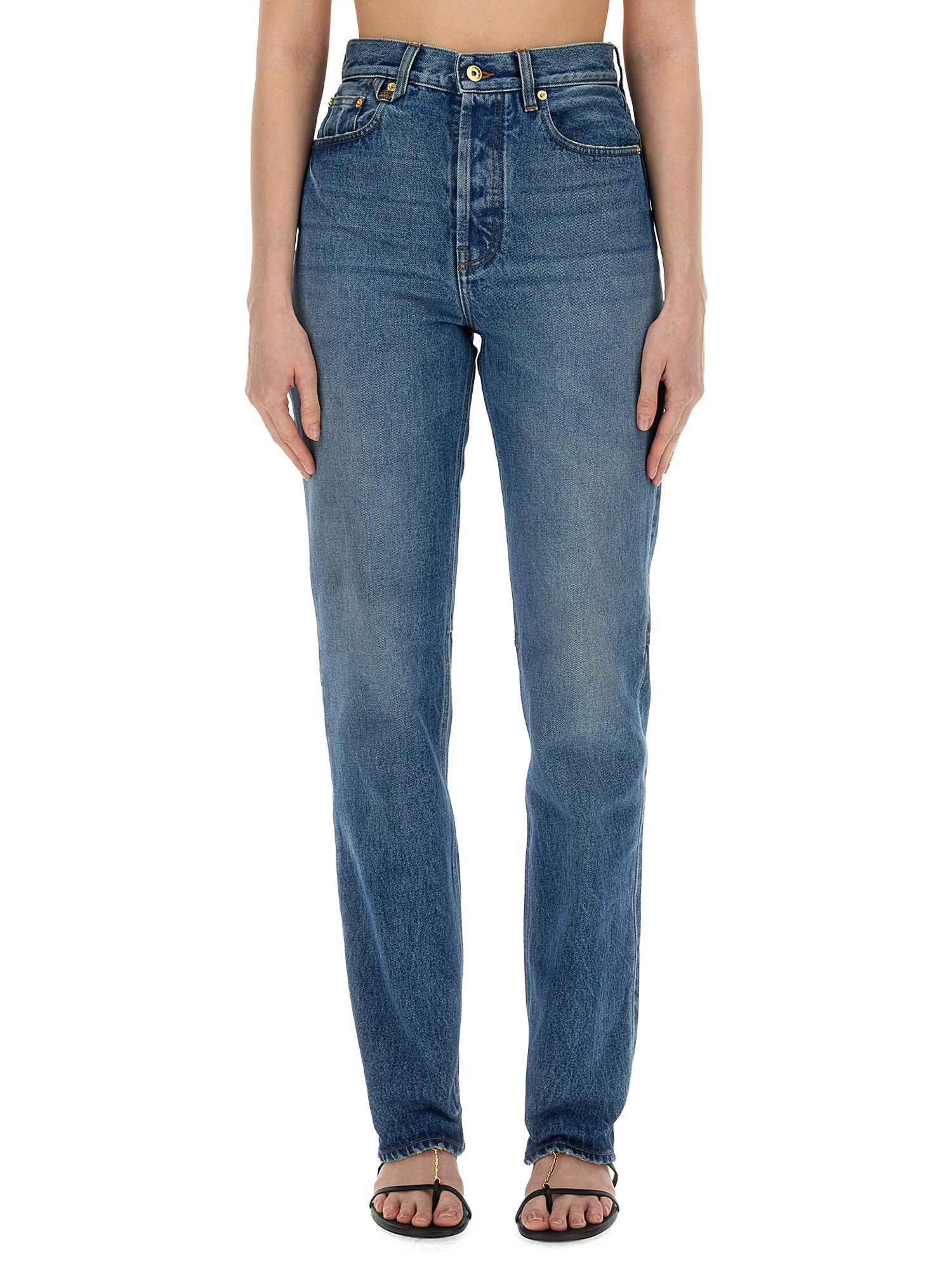 Jacquemus Le De-nimes Droit High-waisted Jeans In Denim