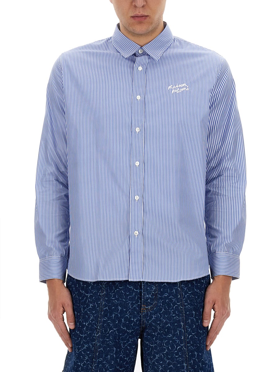 MAISON KITSUNÉ CAMICIA A RIGHE