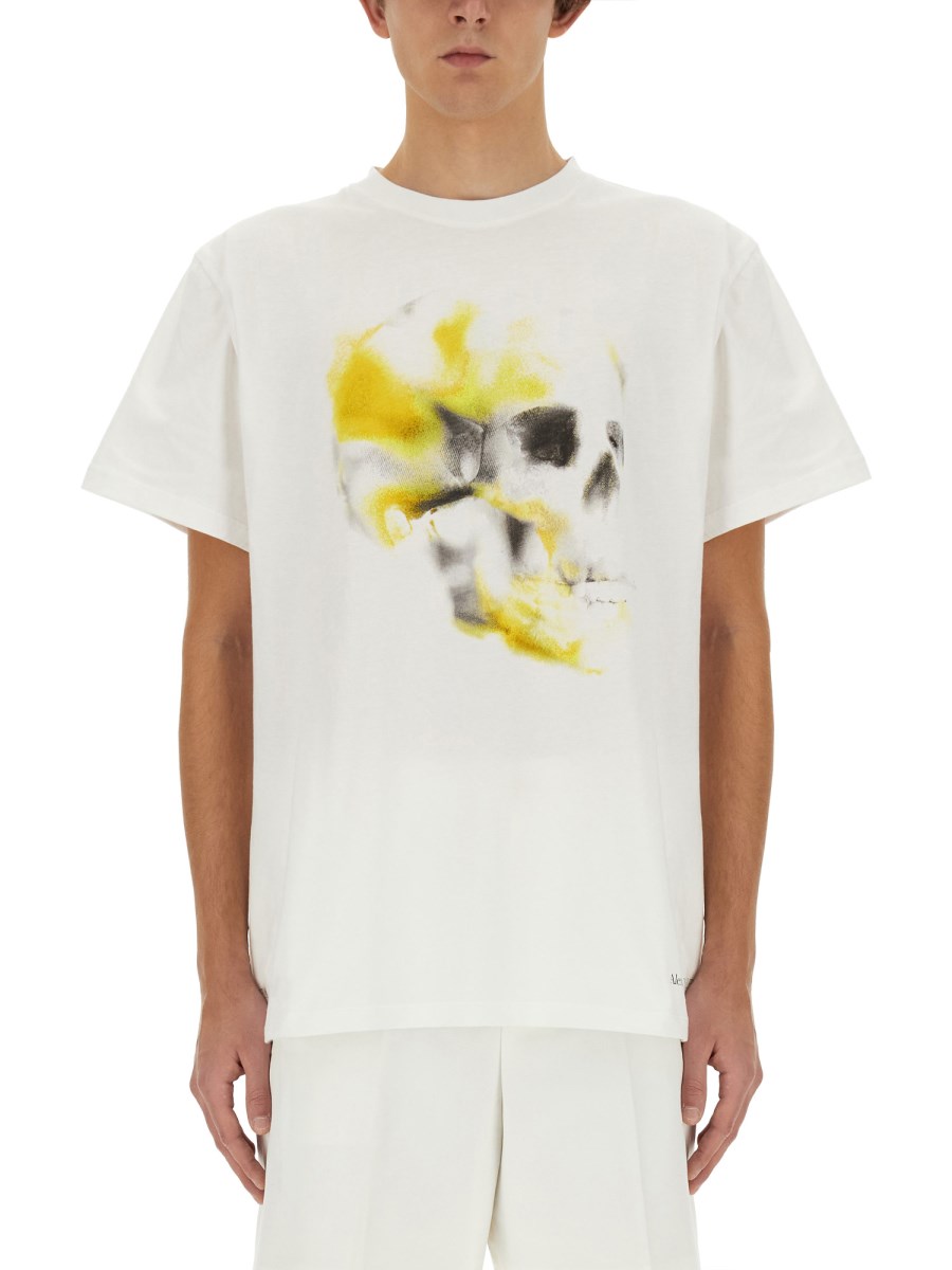 ALEXANDER McQUEEN T-SHIRT OBSCURED SKULL